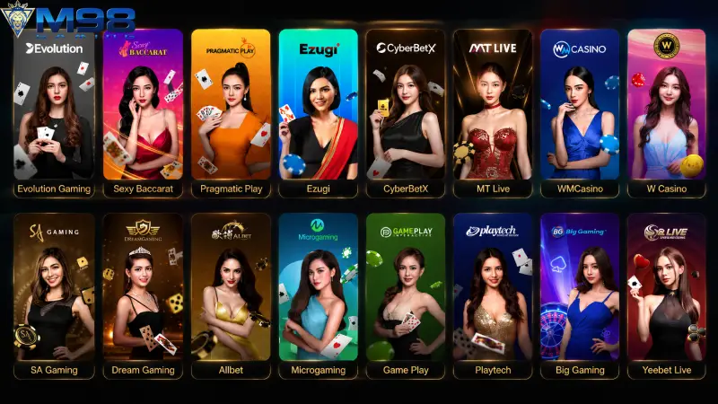 เปิดโผสัญญานค่ายเกมเดิมพันสดระดับโลกที่ฮิตที่สุดบนแพลตฟอร์ม M98